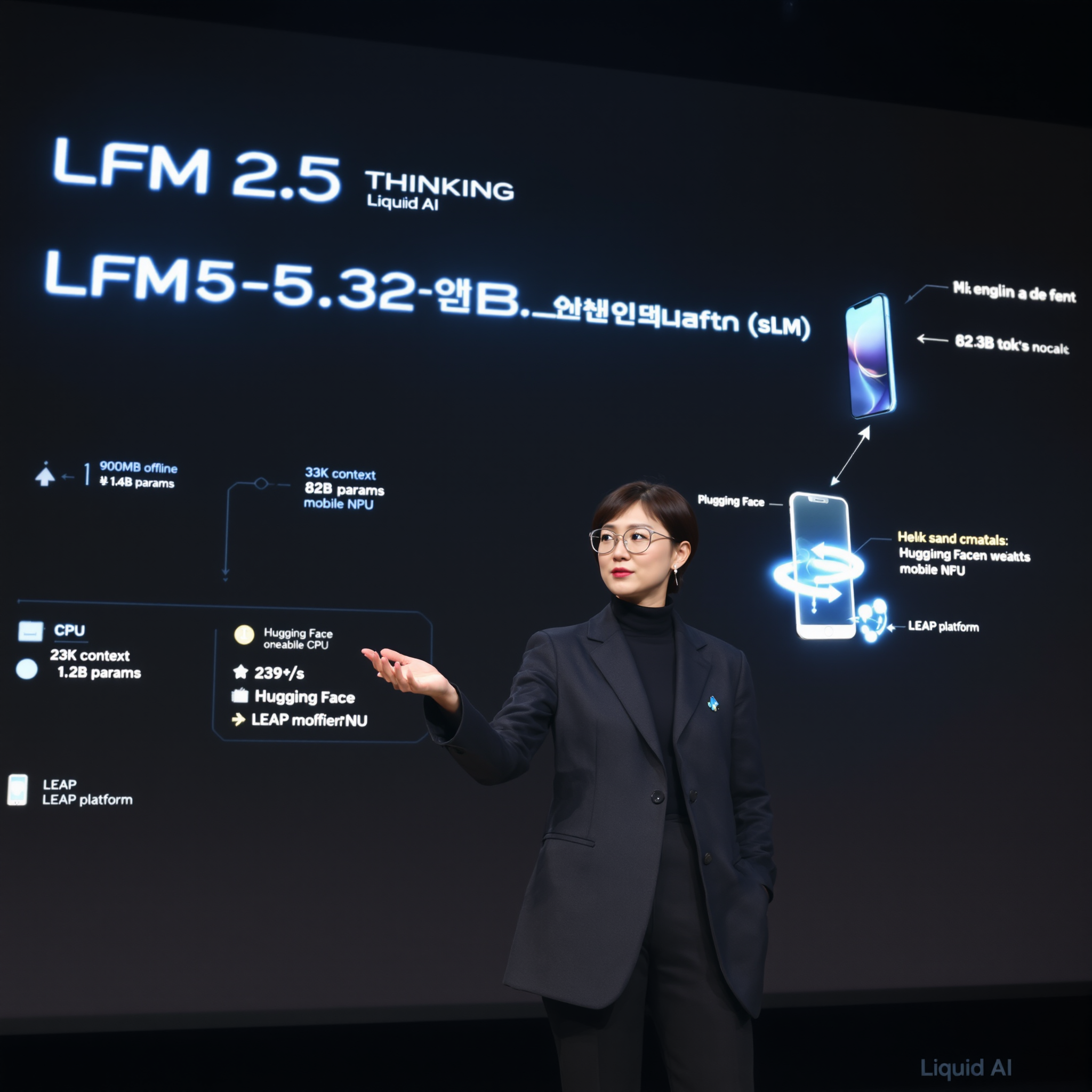 리퀴드 AI 스마트폰서 900메가로 오프라인 구동 가능한 사고형 12억 모델 공개